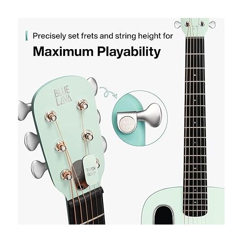  BLUE LAVA Touch Smart Guitar, Beginner Acoustic Practice Guitars for Adults & Teens 36'' Mint Green