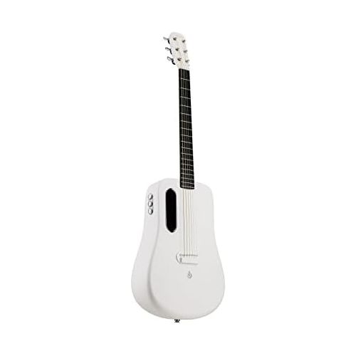  LAVA ME 2 Carbon Fiber Guitar with Effects 36 Inch Acoustic Electric Travel Guitar with Bag Picks and Charging Cable (Freeboost-White)