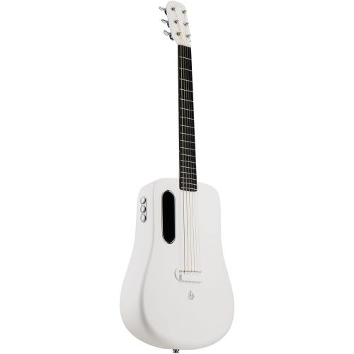  LAVA ME 2 Carbon Fiber Guitar with Effects 36 Inch Acoustic Electric Travel Guitar with Bag Picks and Charging Cable (Freeboost-White)