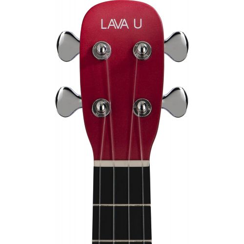  LAVA U Carbon Fiber Ukulele with Effects Concert Travel Ukulele with Case Pick and Charging Cable (FreeBoost, Sparkle Pink, 23-inch)