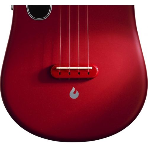  LAVA U Carbon Fiber Ukulele with Effects Concert Travel Ukulele with Case Pick and Charging Cable (FreeBoost, Sparkle Red, 23-inch)