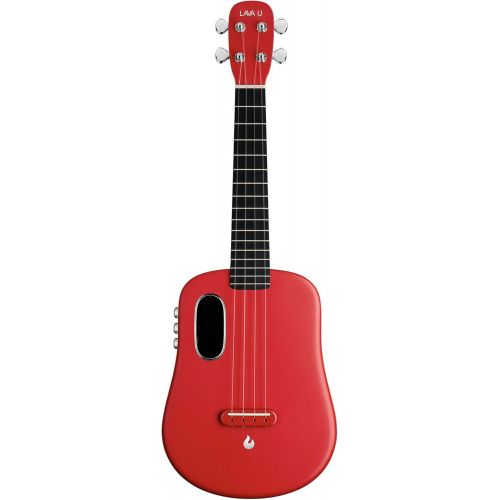  LAVA U Carbon Fiber Ukulele with Effects Concert Travel Ukulele with Case Pick and Charging Cable (FreeBoost, Sparkle Red, 23-inch)