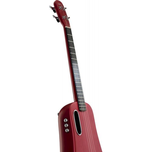  LAVA U Carbon Fiber Ukulele with Effects Concert Travel Ukulele with Case Pick and Charging Cable (FreeBoost, Sparkle Red, 23-inch)