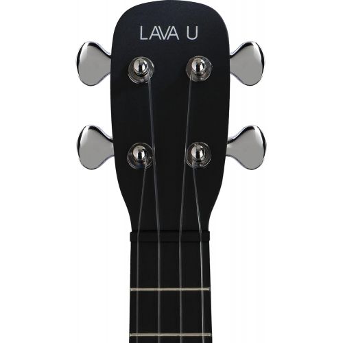  LAVA U Carbon Fiber Ukulele with Effects Concert Travel Ukulele with Case Pick and Charging Cable (FreeBoost, Sparkle Black, 23-inch)