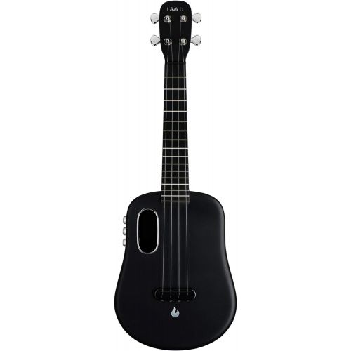  LAVA U Carbon Fiber Ukulele with Effects Concert Travel Ukulele with Case Pick and Charging Cable (FreeBoost, Sparkle Black, 23-inch)