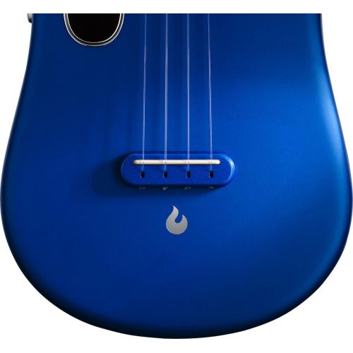  LAVA U Carbon Fiber Ukulele with Effects Concert Travel Ukulele with Case Pick and Charging Cable (FreeBoost, Sparkle Blue, 23-inch)