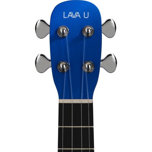  LAVA U Carbon Fiber Ukulele with Effects Concert Travel Ukulele with Case Pick and Charging Cable (FreeBoost, Sparkle Blue, 23-inch)