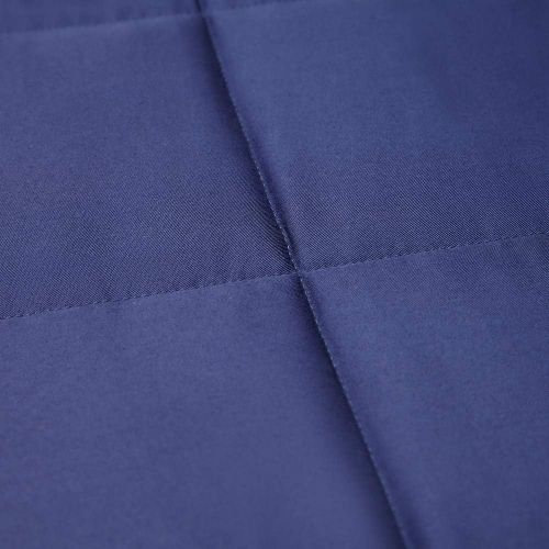  LAVEDER Weighted Blanket Adults 15 lbs(60x80, Navy ) for Queen or King Size Bed 100% Cotton with Glass Beads