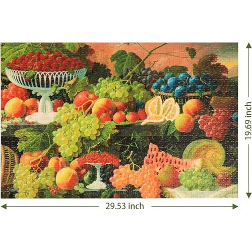  Lavievert 1000 Piece Jigsaw Puzzle Game for Adults and Kids - Fruit Banquet