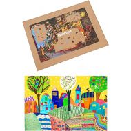 Lavievert Jigsaw Puzzle Board for Up to 1,500 Pieces + 500 Pieces Jigsaw Puzzle (Kid's Drawing Fun)