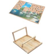 Lavievert Assembly Jigsaw Puzzle Board Bracket/Holder + Wooden Jigsaw Puzzle Board for Up to 1,000 Pieces