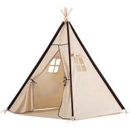 Lavievert Teepee Tent Play Tent for Kids, Gifts Playhouse with A Water Resistant Bottom Mat for Girls/Boys Indoor & Outdoor Playing