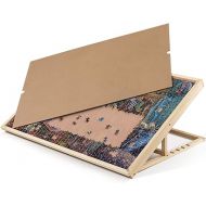 Lavievert 1000 Piece Tilting Jigsaw Puzzle Board with Wooden Cover, Adjustable Puzzle Board with Built-in Easel/Stand, Portable Puzzle Table with Non-Slip Flannel Tabletop for Adults & Kids