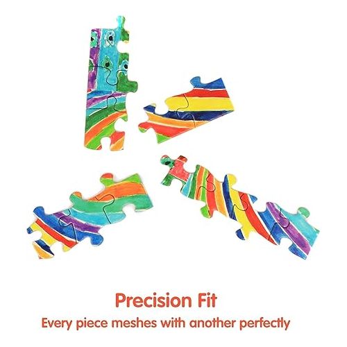  Lavievert Jigsaw Puzzle Roll Mat for Up to 1,500 Pieces + 500 Pieces Jigsaw Puzzle (Kid's Drawing Fun)