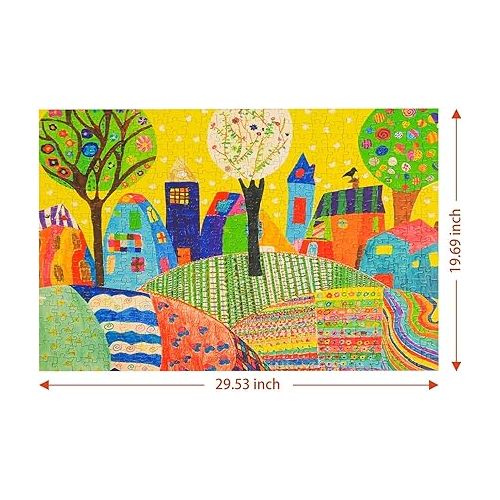  Lavievert Jigsaw Puzzle Roll Mat for Up to 1,500 Pieces + 500 Pieces Jigsaw Puzzle (Kid's Drawing Fun)