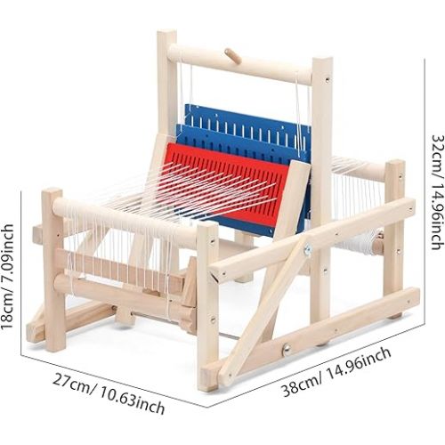  LAVIEVERT Wooden Multi-Craft Weaving Loom DIY Hand-Knitting Weaving Machine Intellectual Toys for Kids