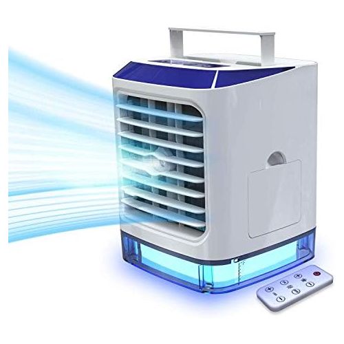  [아마존베스트]-Service-Informationen Lazcozy Mobile Air Conditioning with Remote Control, Mini Air Cooler Fan Humidifier with Evaporative Cooling, Air Cooler with 3 Levels and 7 Mood Lights, Air Purifier, Stand Fan fo