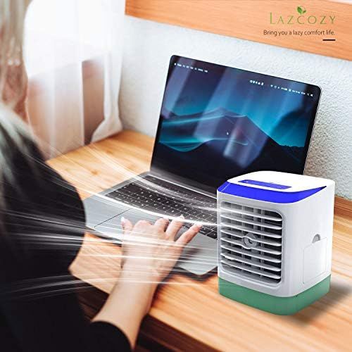  [아마존베스트]-Service-Informationen Lazcozy Mobile Air Conditioning with Remote Control, Mini Air Cooler Fan Humidifier with Evaporative Cooling, Air Cooler with 3 Levels and 7 Mood Lights, Air Purifier, Stand Fan fo