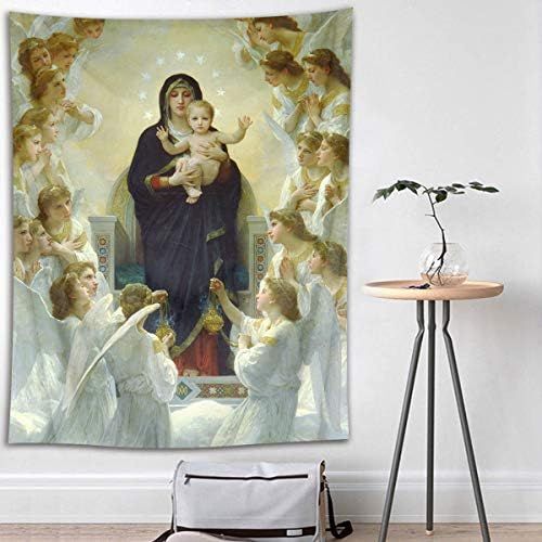  Besuchen Sie den LB-Store LB 150x200cm Jungfrau Maria Wandteppich Jesus Engel im Himmel Wandbehang Tapisserie Wohnzimmer Schlafzimmer Wohnheim Dekor Wandteppiche