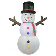 LB International 8 ft. Inflatable Lighted Twinkle Snowman Christmas Yard Art Decoration