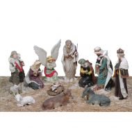 LB International 36 Large 11-Piece Outdoor Nativity Christmas Statue Set Outdoor Decoration