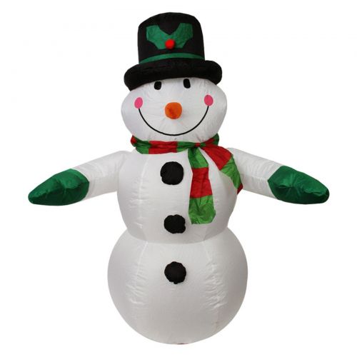  LB International 4 ft. Inflatable Lighted Snowman with Top Hat Christmas Yard Display