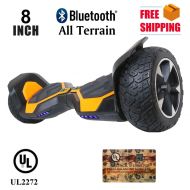 LBW Hoverboard 8 Hummer Auto Self Balancing Wheel Electric Scooter with Built-In Bluetooth Speaker - YELLOW