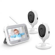 [아마존베스트]LBtech Video Baby Monitor with Two Cameras and 4.3 LCD,Auto Night Vision,Two-Way...