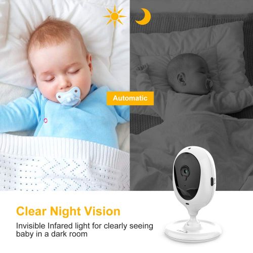  [아마존베스트]LBtech Video Baby Monitor with Two Cameras and 4.3 LCD,Auto Night Vision,Two-Way...