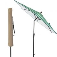 LCH Novelty Design 9 ft Outdoor Umbrella Patio Backyard Deck Table Umbrella Sturdy Pole, 8 Ribs, Crank Open, Push Button Tilting, Red-Floral
