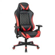 LCH Racing Gaming High-Back Chair Ergonomic Oversized Computer Chair PU Leather Executive Office Chair with Headrest and Lumbar Support, Red