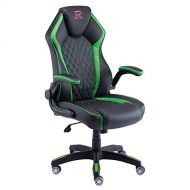 LCH Racing Style Gaming Chair - High Back Executive Office Chair with Adjustable Tilt Angle and Flip-up Arms Leather Computer Desk Chair, Thick Padding Ergonomic Design for Lumbar