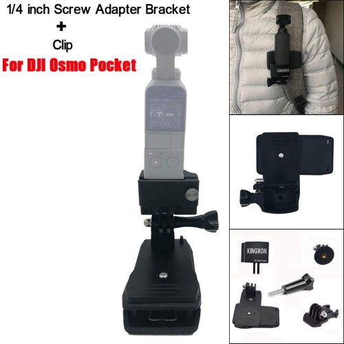  LCLrute drone LCLrute Multi-Funktionserweiterung 1/4 Screw Adapter Bracket + Clip fuer DJI Osmo Pocket