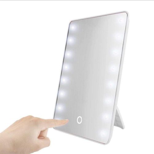  LCTHZJ Lighted Makeup Mirror, 16 LED Cosmetic Mirror with 10X Magnification Mirror，Touch Screen Dimming, 180° Swivel Rotation Vanity Mirror