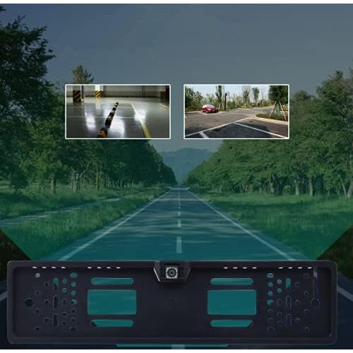  LCW Direct EU Number Plate Holder with 170° Full HD Night Vision Reversing Camera, IP68 Waterproof, Number Plate Holder Camera