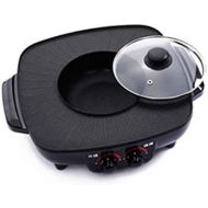 [아마존베스트]LCZ Home Stove Double Control Multifunctional Electric Cooker and Grill Multifunctional BBQ Hot Pot Double Pot Integrated Kitchen Pot Electric Hot Pot