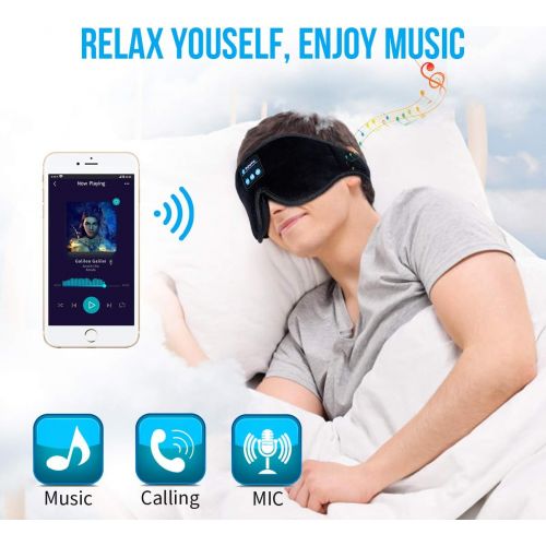  [아마존 핫딜] [아마존핫딜]Sleep Headphones, 3D Sleep Mask Bluetooth 5.0 Wireless Music Eye Mask, LC-dolida Sleeping Headphones for Side Sleepers, with Ultra-Thin HD Stereo Speakers Perfect for Sleeping, Air