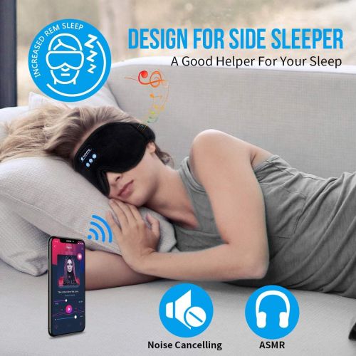  [아마존 핫딜] [아마존핫딜]Sleep Headphones, 3D Sleep Mask Bluetooth 5.0 Wireless Music Eye Mask, LC-dolida Sleeping Headphones for Side Sleepers, with Ultra-Thin HD Stereo Speakers Perfect for Sleeping, Air