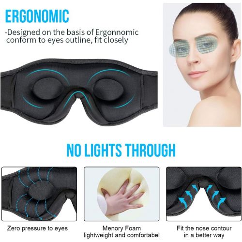  [아마존 핫딜] [아마존핫딜]Sleep Headphones, 3D Sleep Mask Bluetooth 5.0 Wireless Music Eye Mask, LC-dolida Sleeping Headphones for Side Sleepers, with Ultra-Thin HD Stereo Speakers Perfect for Sleeping, Air