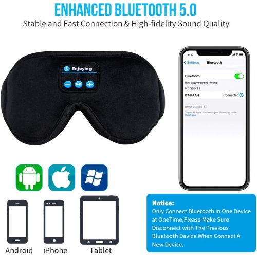  [아마존 핫딜] [아마존핫딜]Sleep Headphones, 3D Sleep Mask Bluetooth 5.0 Wireless Music Eye Mask, LC-dolida Sleeping Headphones for Side Sleepers, with Ultra-Thin HD Stereo Speakers Perfect for Sleeping, Air