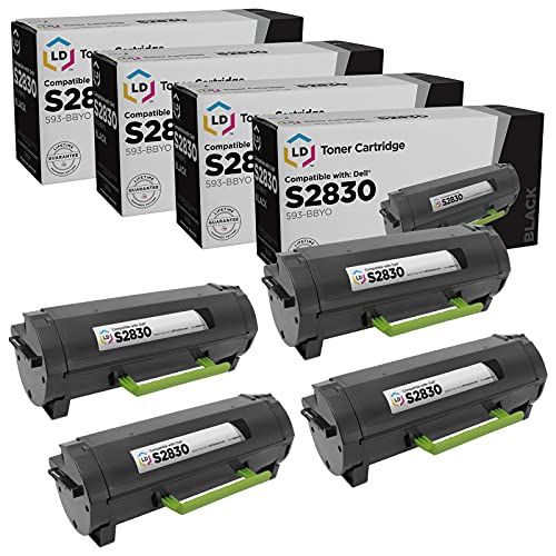  LD Products LD Compatible Toner Cartridge Replacement for Dell S2830dn 593 BBYO (Black, 4 Pack)