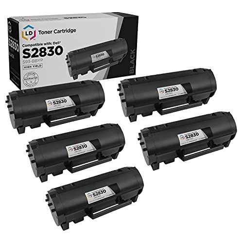  LD Products LD Compatible Toner Cartridge Replacement for Dell S2830dn 593 BBYP High Yield (Black, 5 Pack)