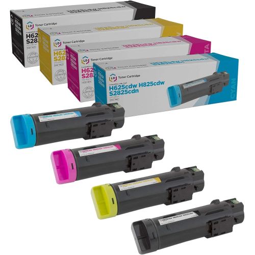  LD Products LD Compatible Toner Cartridge Replacement for Dell Laser H625 & H825 (Black, Cyan, Magenta, Yellow, 4 Pack)