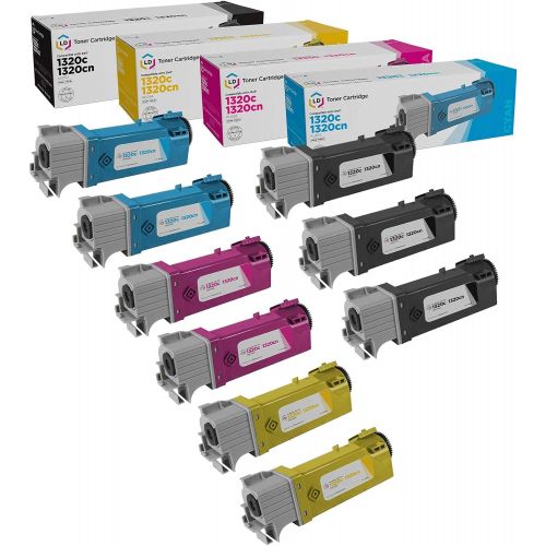  LD Products LD Compatible Toner Cartridge Replacement for Dell Color Laser 1320c High Yield (3 Black, 2 Cyan, 2 Magenta, 2 Yellow, 9 Pack)