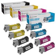 LD Products Compatible Toner Cartridge Replacements for Dell Color Laser 2150 & Dell Multi Function 2155 High Yield (2 Black, 2 Cyan, 2 Magenta, 2 Yellow, 8 Pack)