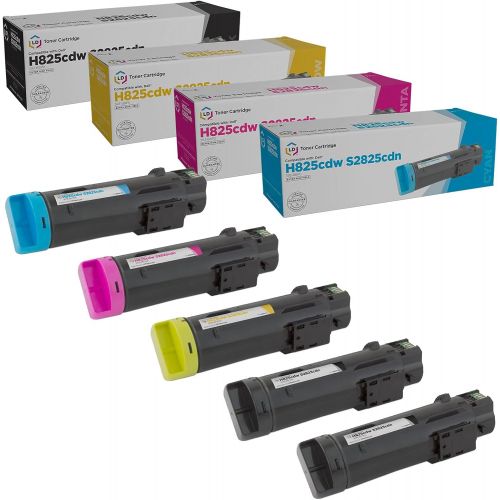  LD Products LD Compatible Toner Cartridge Replacement for Dell Laser H825 & S2825 (2 Black, 1 Cyan, 1 Magenta, 1 Yellow, 5 Pack)