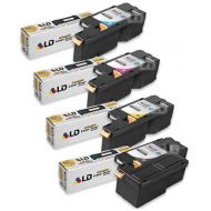 LD Products LD Compatible Toner Cartridge Replacement for Dell Color Laser 1250c, 1350, 1760 High Yield (Black, Cyan, Magenta, Yellow, 4 Pack)