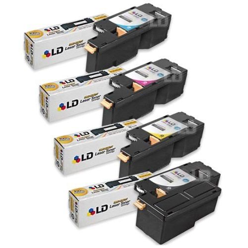  LD Products LD Compatible Toner Cartridge Replacement for Dell Color Laser 1250c, 1350, 1760 High Yield (Black, Cyan, Magenta, Yellow, 4 Pack)
