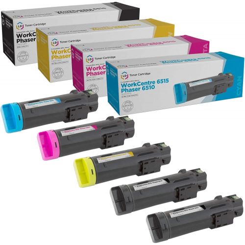  LD Products LD Compatible Toner Cartridge Replacements for Dell H625 H825 High Yield (2 Black, 1 Cyan, 1 Magenta, 1 Yellow, 5 Pack)
