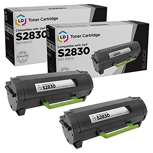  LD Products LD Compatible Toner Cartridge Replacement for Dell S2830dn 593 BBYO (Black, 2 Pack)